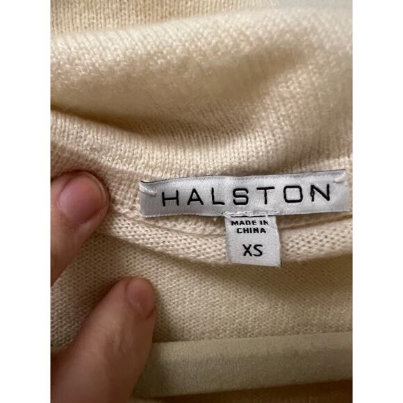 Halston White Sweater Sz XS - Picture 3 of 4